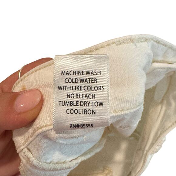 Pistola White Stretch Denim Patch Pocket High Rise Cropped Skinny Pants - Picture 9 of 9